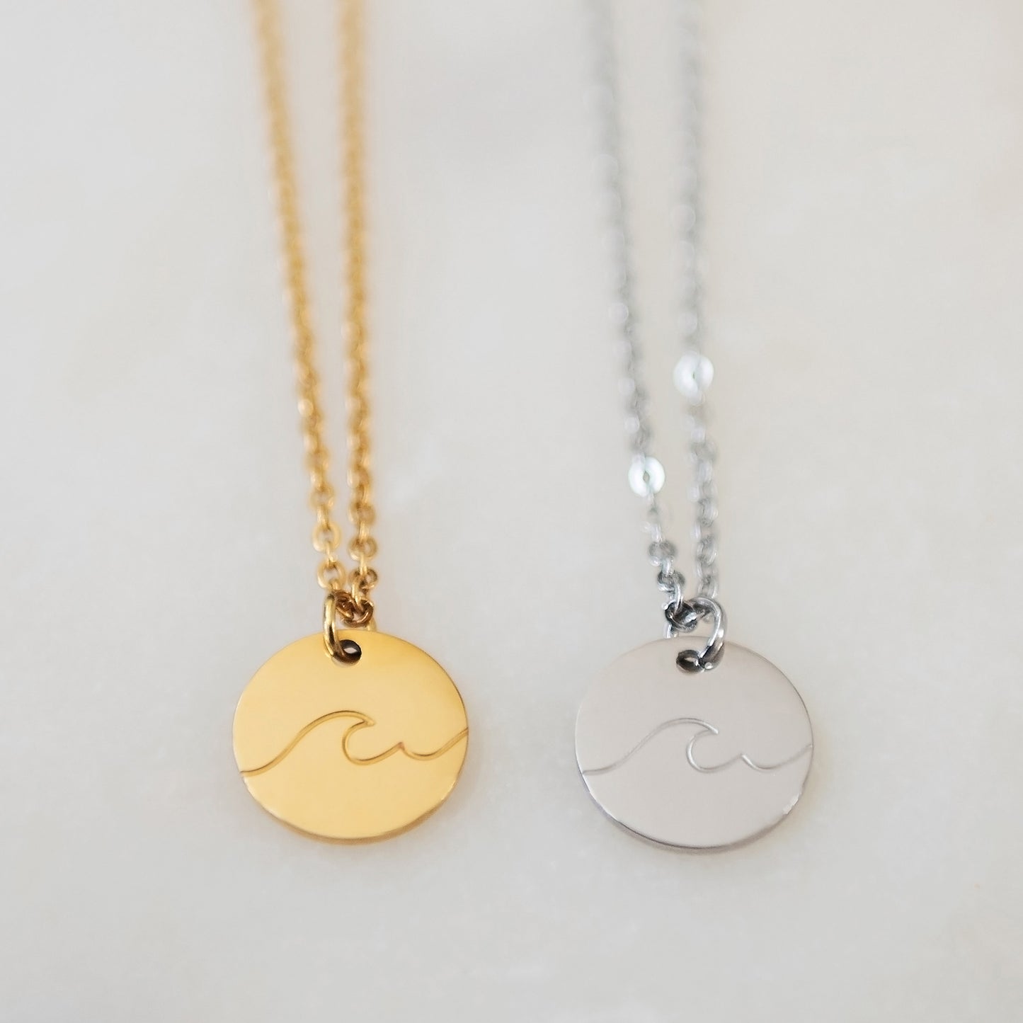 Ocean Wave Necklace | Unisex Wave Necklace | 17 Mile