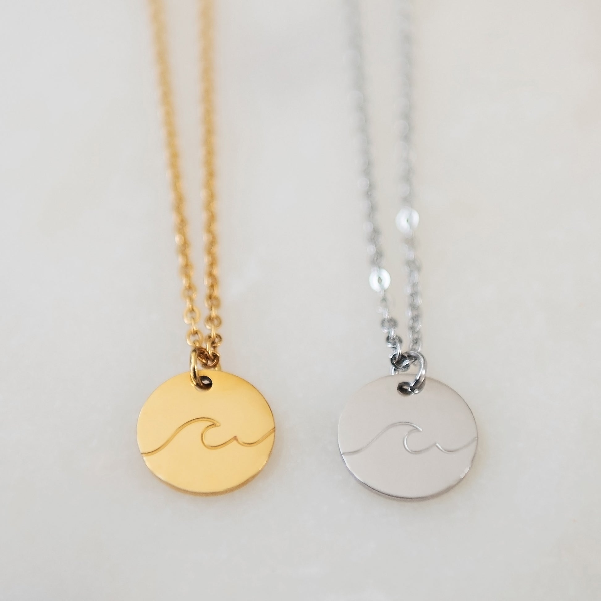 Ocean Wave Necklace | Unisex Wave Necklace | 17 Mile