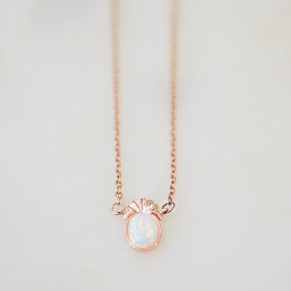 Opal Pineapple Necklace
