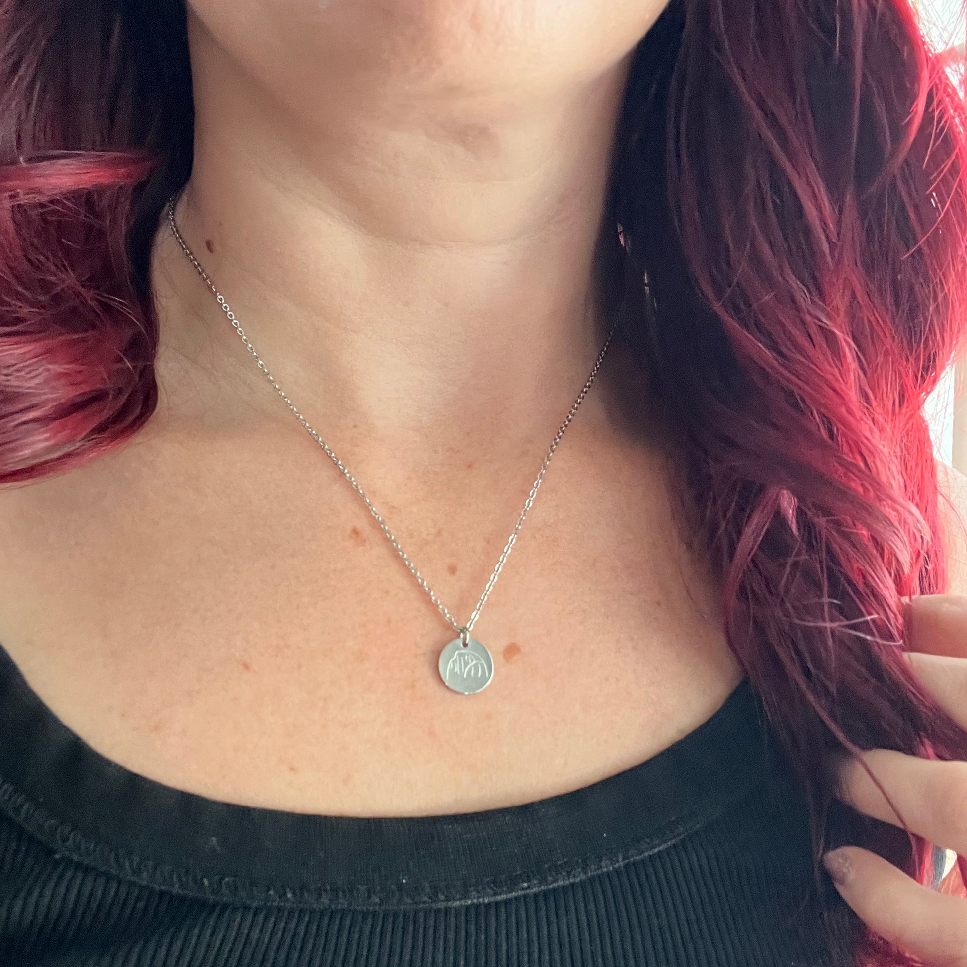 Half Dome Necklace | Stainless Steel Hiking Necklace | 17 Mile