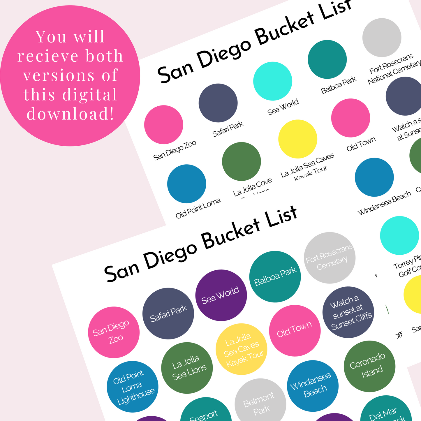 San Diego Bucket List | California Travel Sticker | 17 Mile