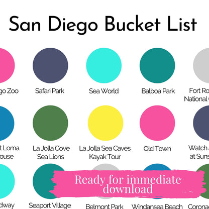 San Diego Bucket List | California Travel Sticker | 17 Mile