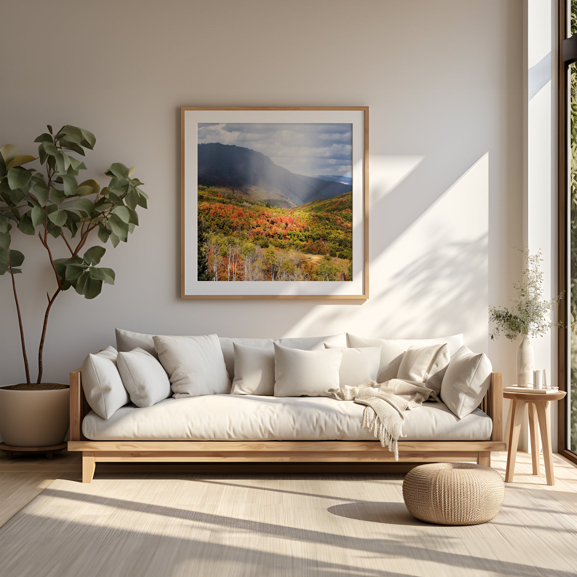 Rainy Autumn Mountain Print | Utah Fall Photography | 17 Mile