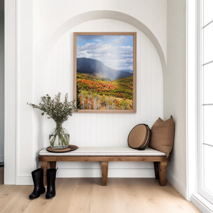 Rainy Autumn Mountain Print | Utah Fall Photography | 17 Mile