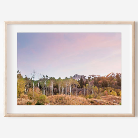 Utah Mountain Autumn Print | Utah Fall Photography | 17 Mile