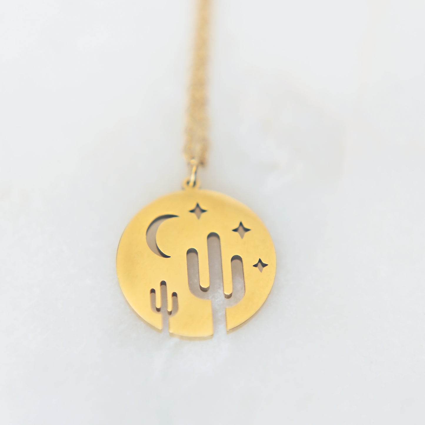 Desert Scene Necklace | Stainless Steel Necklace | 17 Mile