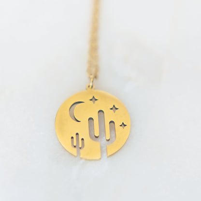 Desert Scene Necklace | Stainless Steel Necklace | 17 Mile