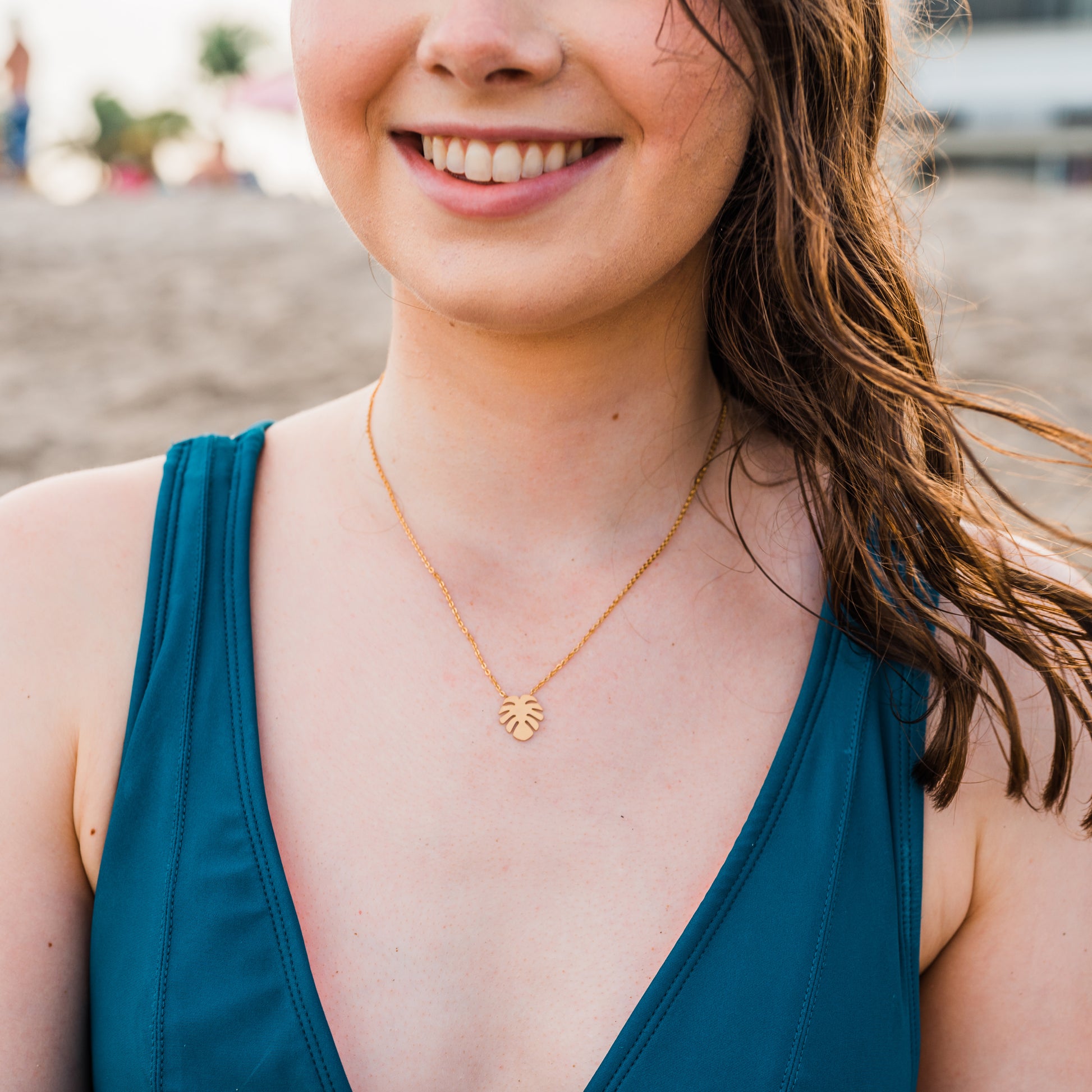 Palm Leaf Necklace | Stainless Steel Necklace | 17 Mile