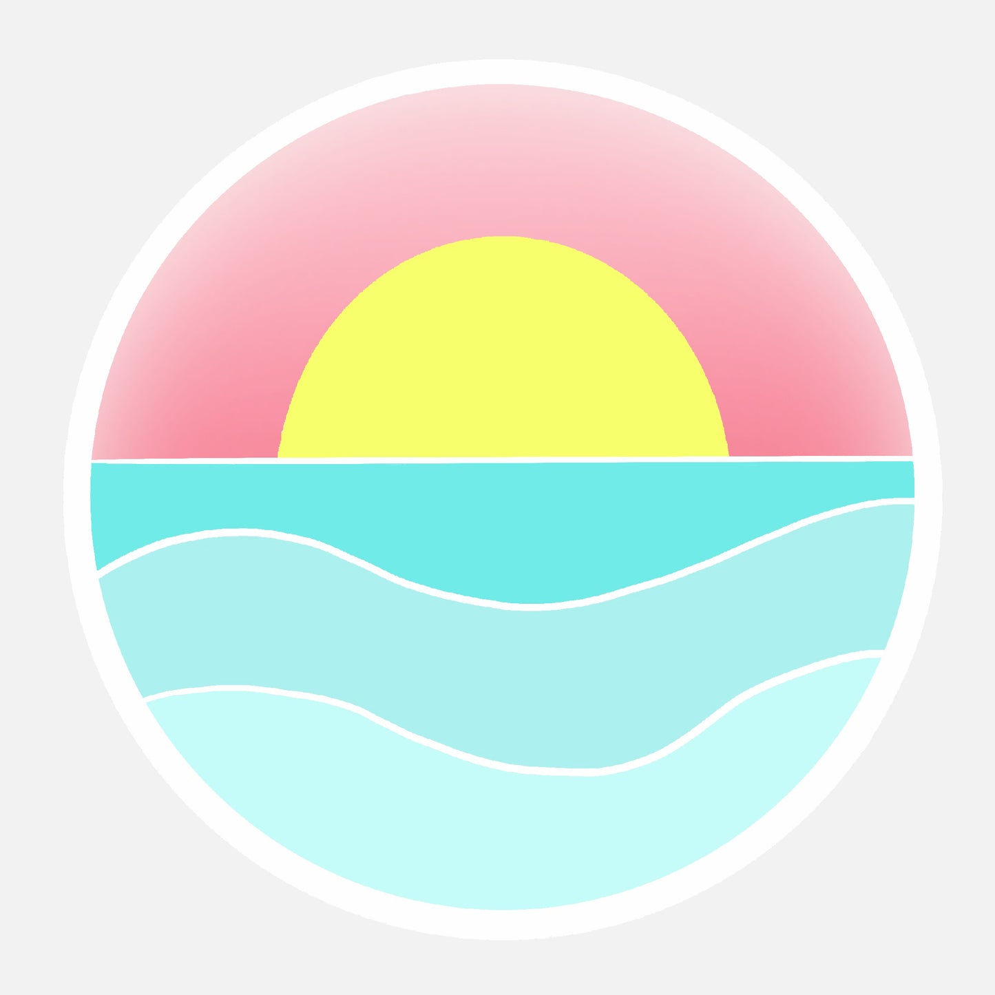Waterproof Ocean Sticker | Ocean Vinyl Sticker | 17 Mile