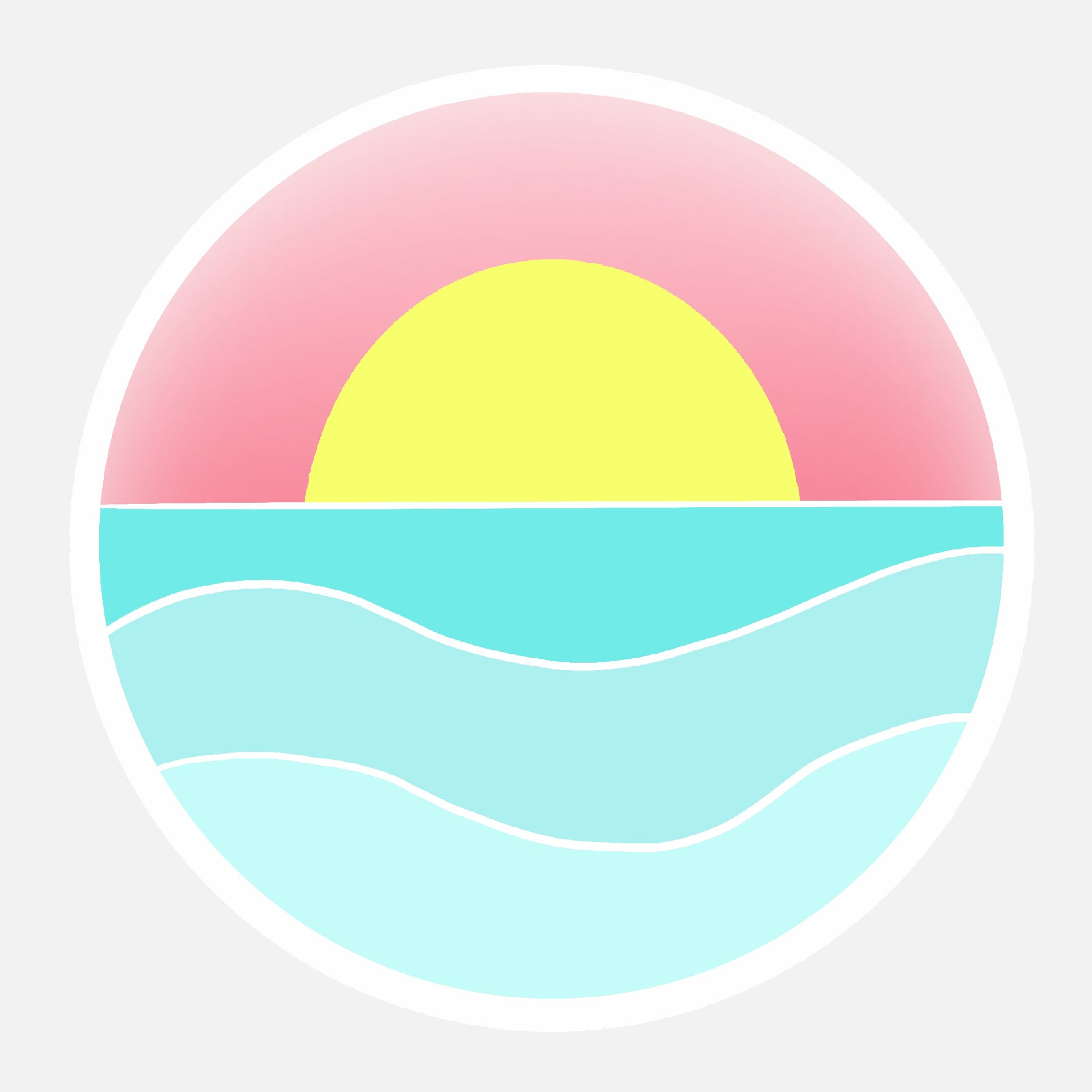 Waterproof Ocean Sticker | Ocean Vinyl Sticker | 17 Mile