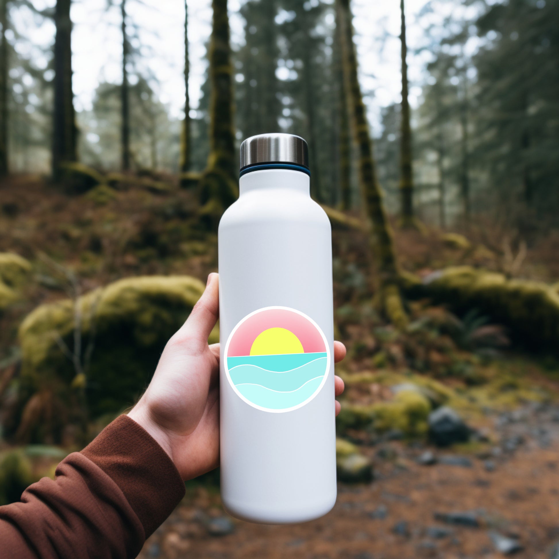 Waterproof Ocean Sticker | Ocean Vinyl Sticker | 17 Mile