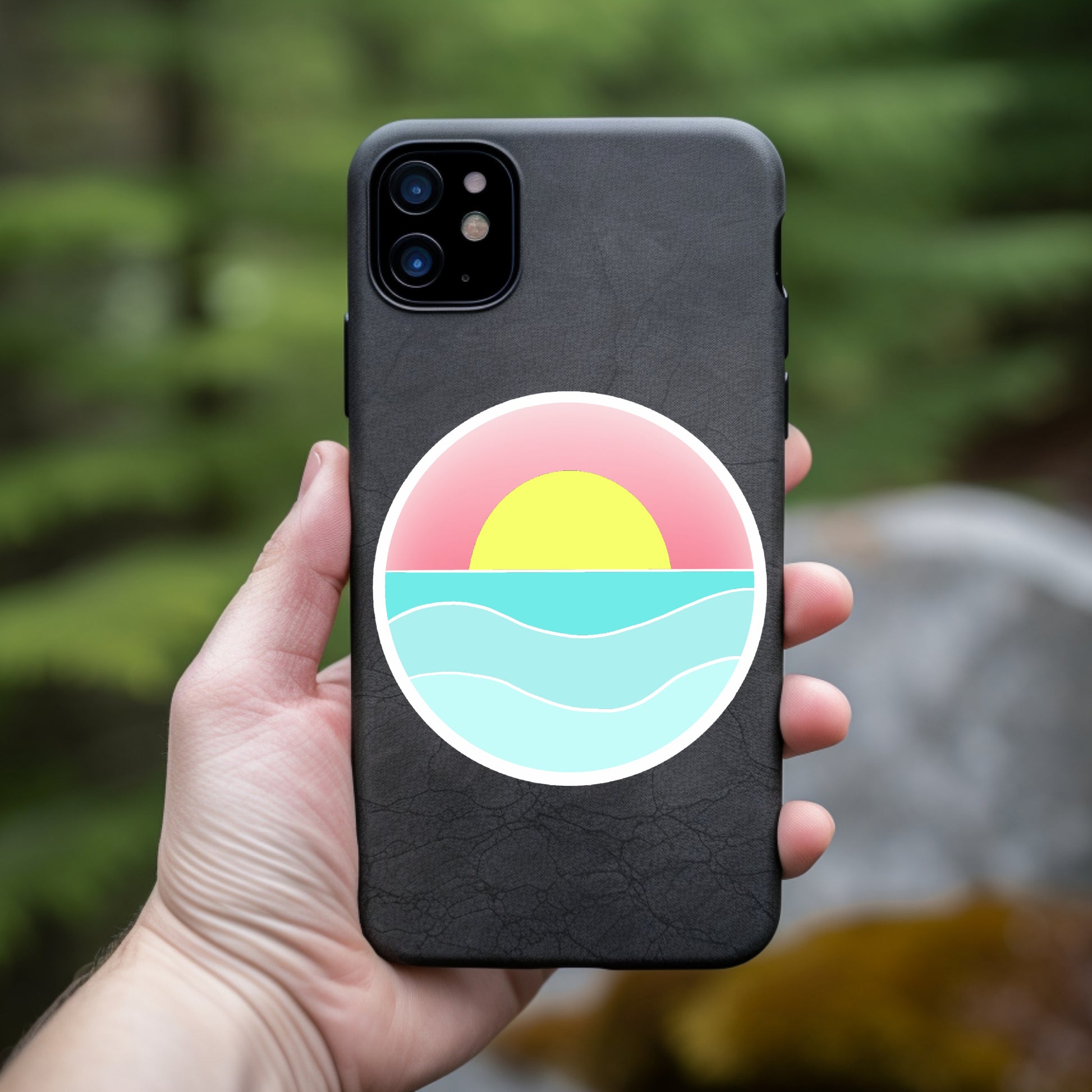 Waterproof Ocean Sticker | Ocean Vinyl Sticker | 17 Mile