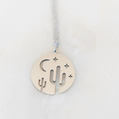 Desert Scene Necklace | Stainless Steel Necklace | 17 Mile