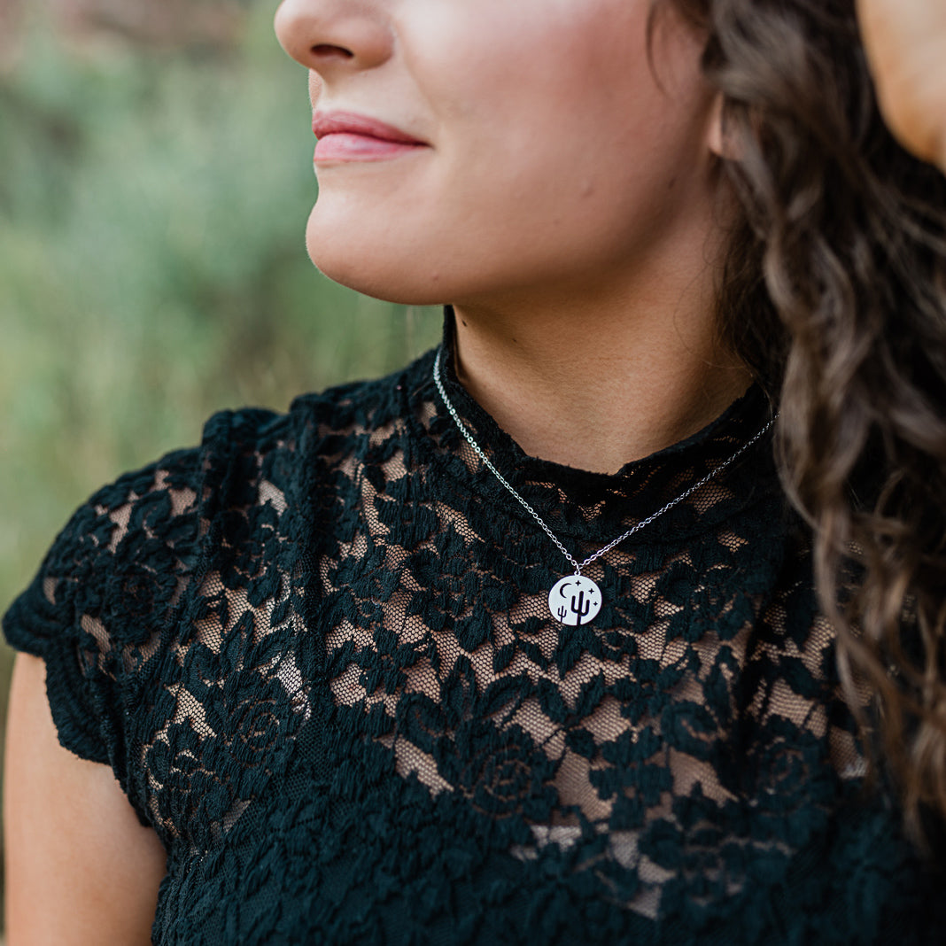 Desert Scene Necklace | Stainless Steel Necklace | 17 Mile